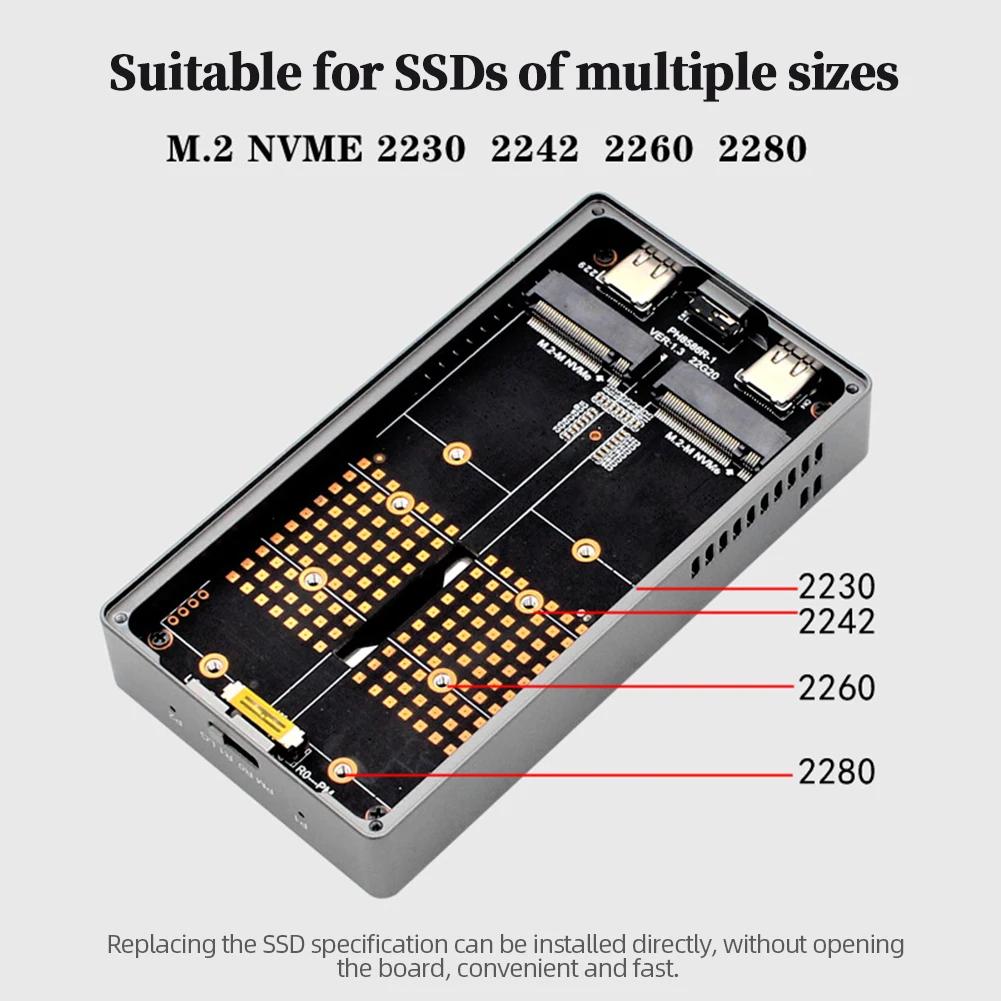 ޴  ָ Ʈ ũ ڽ, M.2 NVMe 2230 SSD Ŭ ̽, PCIE 10Gbps USB 3.2, CNC  ڽ , UASP Ʈ